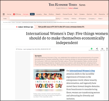 international women's day: five things women should do to make themselves economically independent